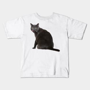 Russian Blue Cat Kids T-Shirt